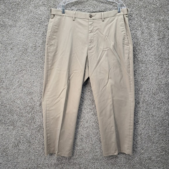 Haggar Other - Haggar Mens Iron Free Premium Khaki Classic Fit Tan Pants‎ Actual Size 38x26.5
